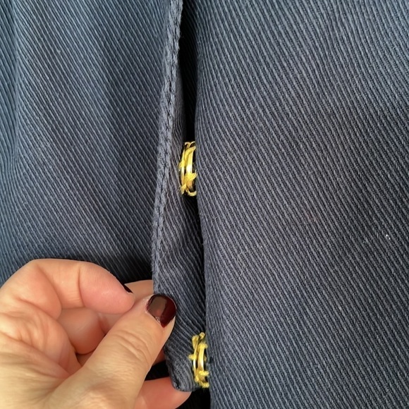 SIMPLY VERA by Vera Wang Navy Blue Thin Wale Corduroy Collarless Jkt, Small, GUC - Picture 9 of 12